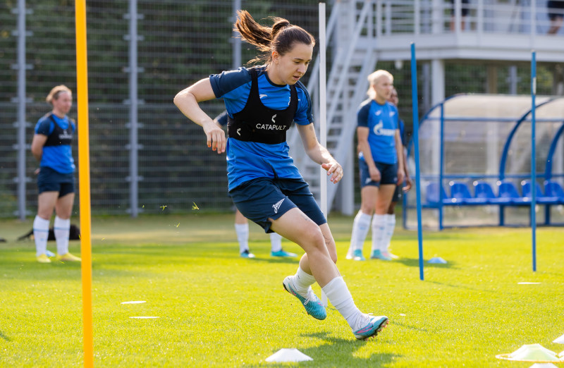 Тренировка женской команды «Зенит» перед матчем за Суперкубок с ЦСКА