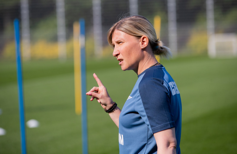 Тренировка женской команды «Зенит» перед матчем за Суперкубок с ЦСКА