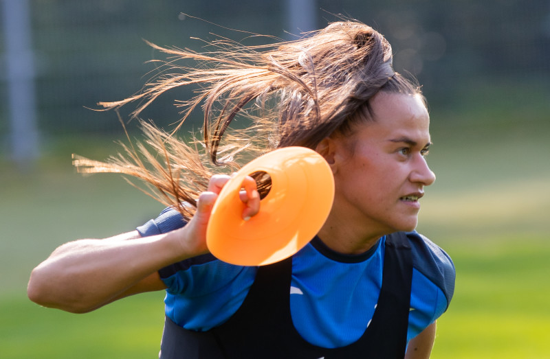 Тренировка женской команды «Зенит» перед матчем за Суперкубок с ЦСКА