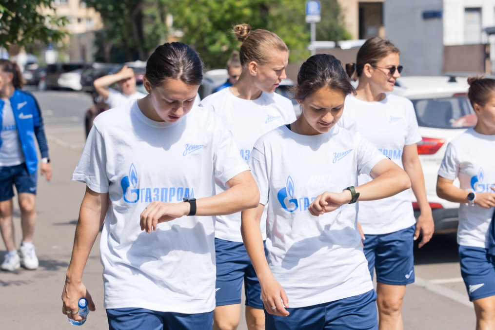 Утренняя прогулка женской команды в Москве