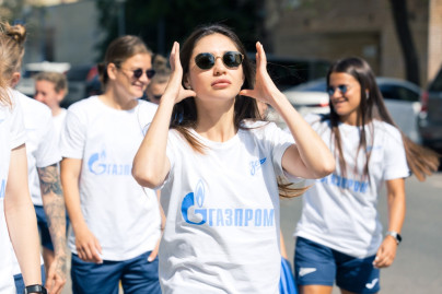 Утренняя прогулка женской команды в Москве