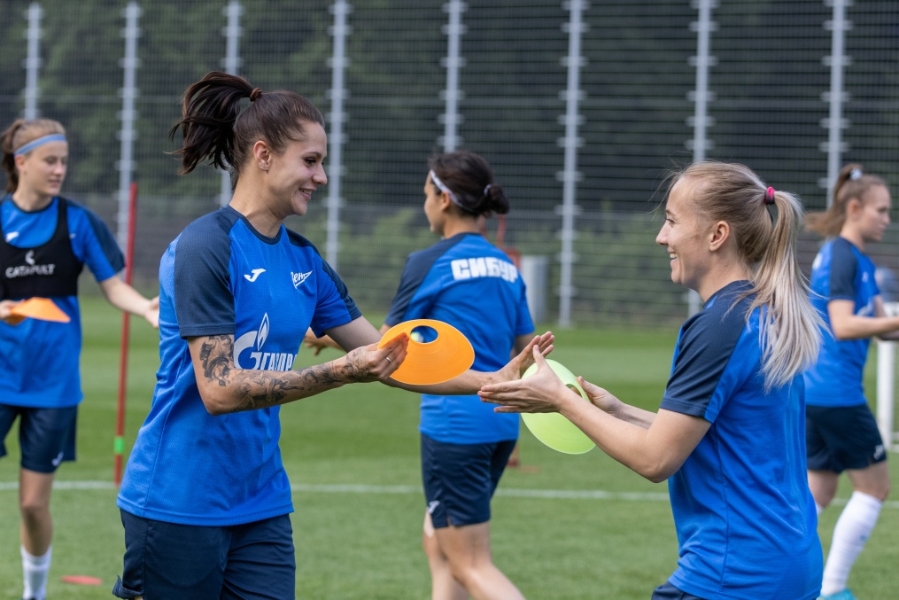 Тренировка женской команды «Зенит»