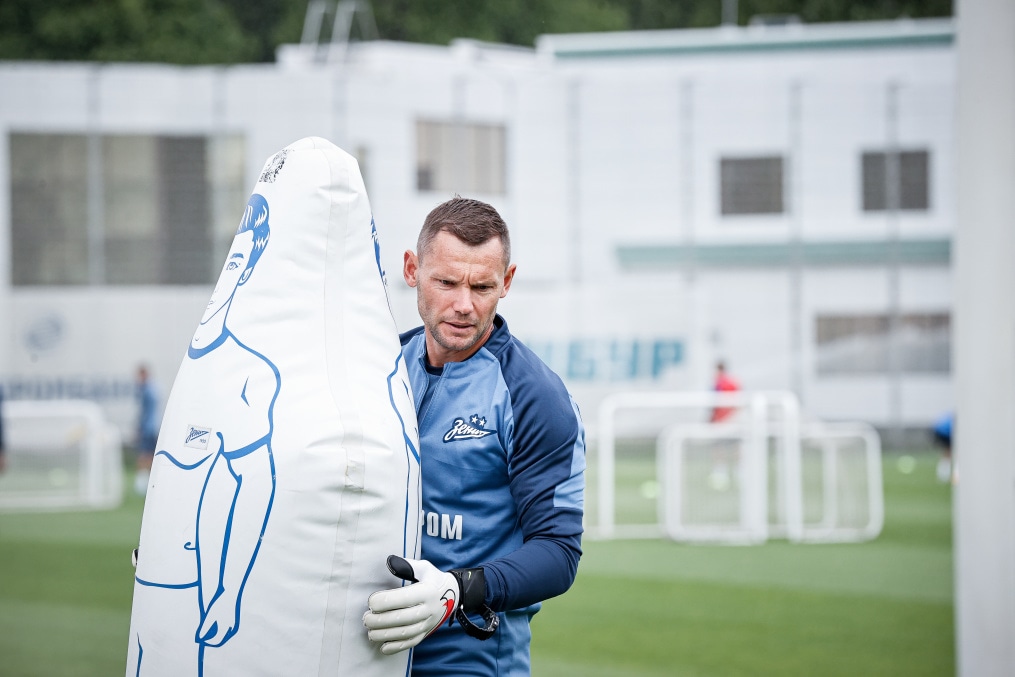 Тренировка «Зенита» перед матчем с «Црвеной Звездой»