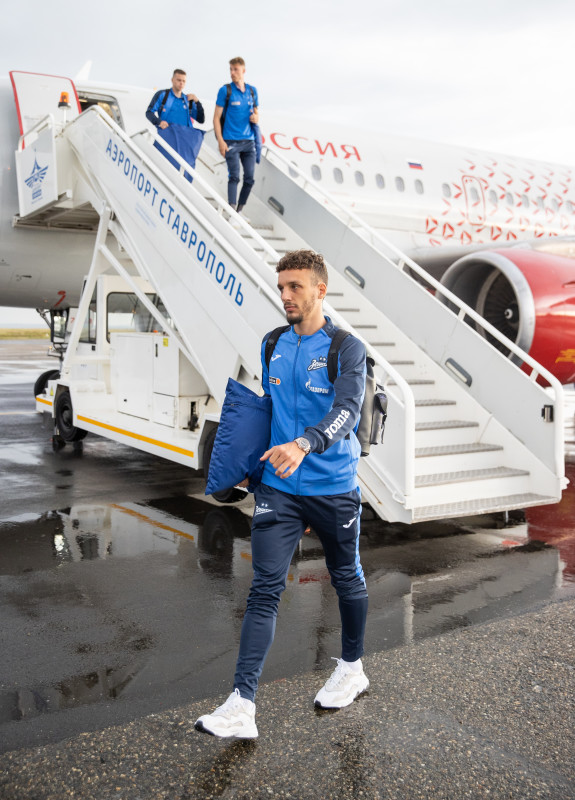 Прибытие команды «Зенит» в Ставрополь и отъезд в Ростов-на-Дону на матч с «Ростовом»