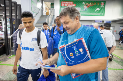 Прибытие команды «Зенит» в Ставрополь и отъезд в Ростов-на-Дону на матч с «Ростовом»