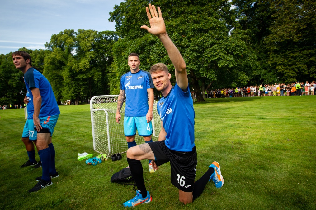 Открытая тренировка «Зенита» в Михайловском саду