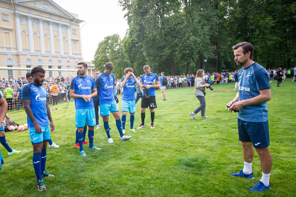 Открытая тренировка «Зенита» в Михайловском саду