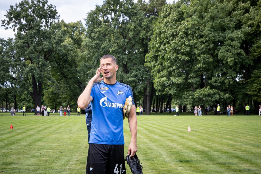 Открытая тренировка «Зенита» в Михайловском саду