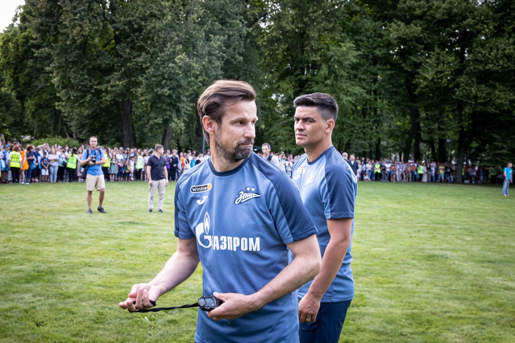 Открытая тренировка «Зенита» в Михайловском саду