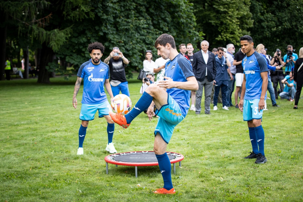 Открытая тренировка «Зенита» в Михайловском саду