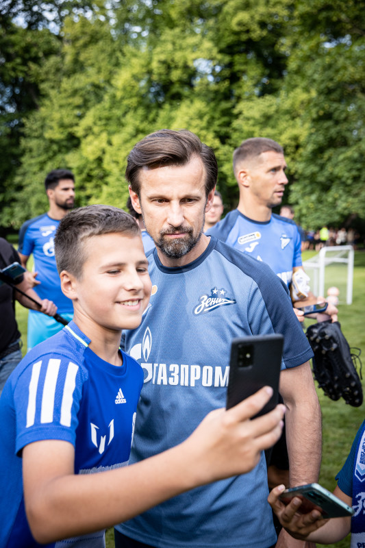 Открытая тренировка «Зенита» в Михайловском саду