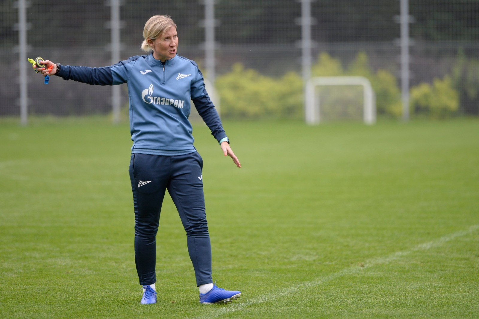 Тренировка женской команды «Зенит» перед матчем 1/4 финала Кубка России с «Енисеем»