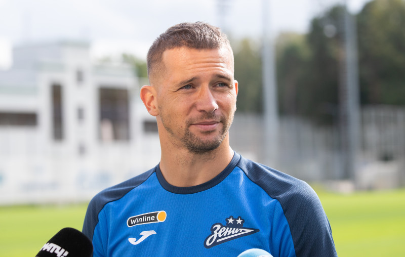 Михаил Кержаков на пресс-брифинге перед матчем с ЦСКА