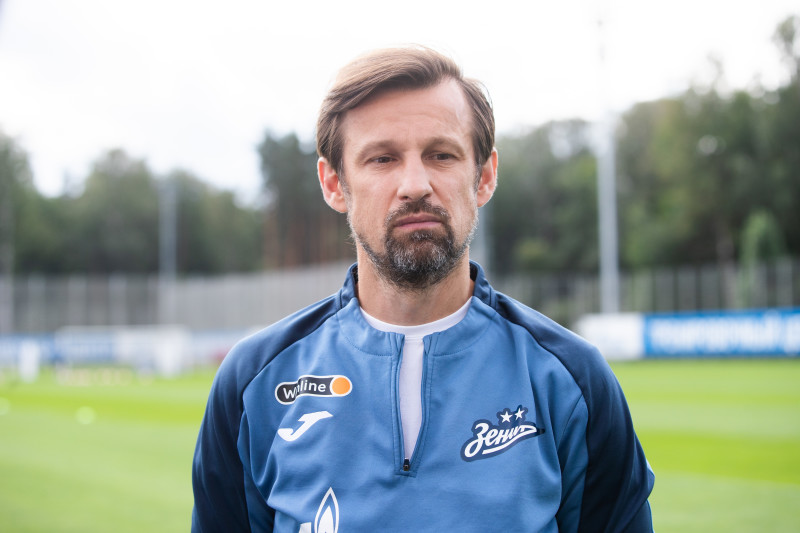 Сергей Семак на пресс-брифинге перед матчем с ЦСКА