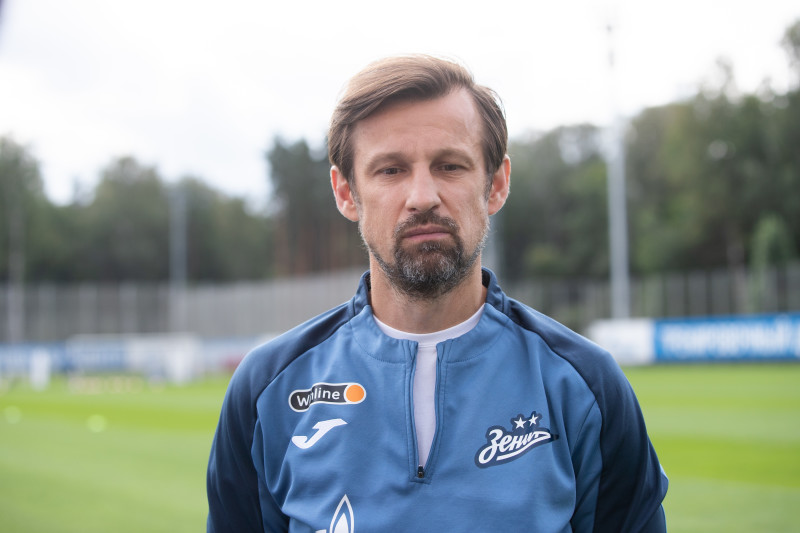 Сергей Семак на пресс-брифинге перед матчем с ЦСКА