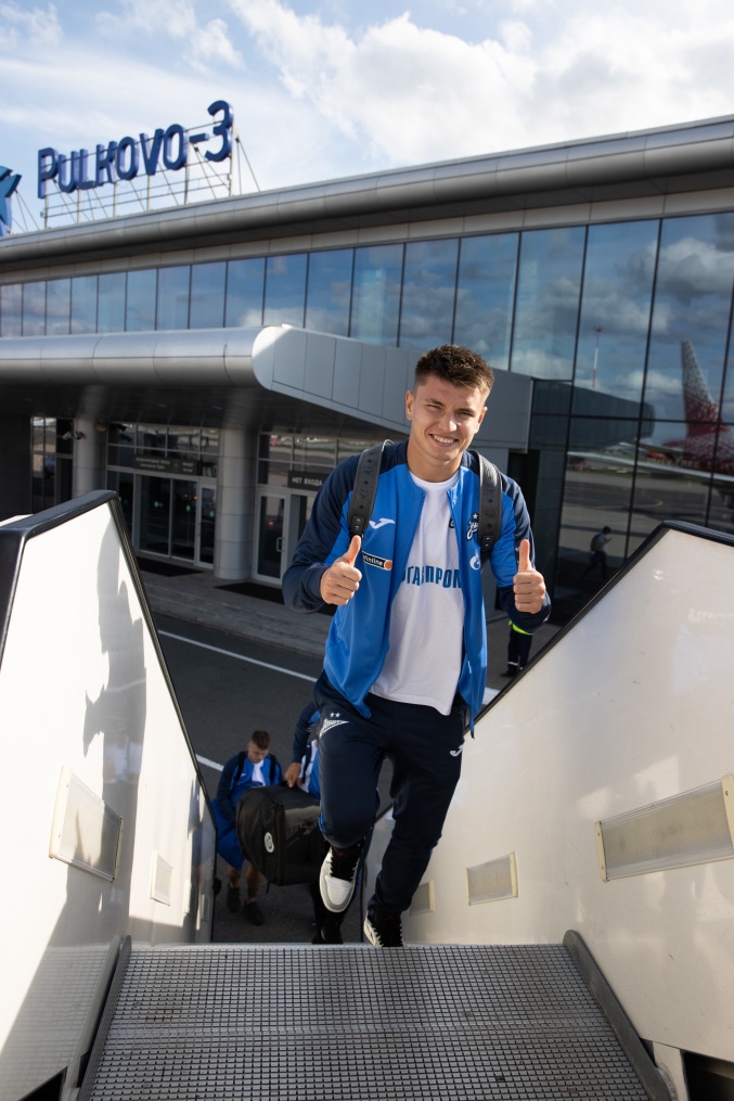 Вылет команды «Зенит» на матч с ЦСКА