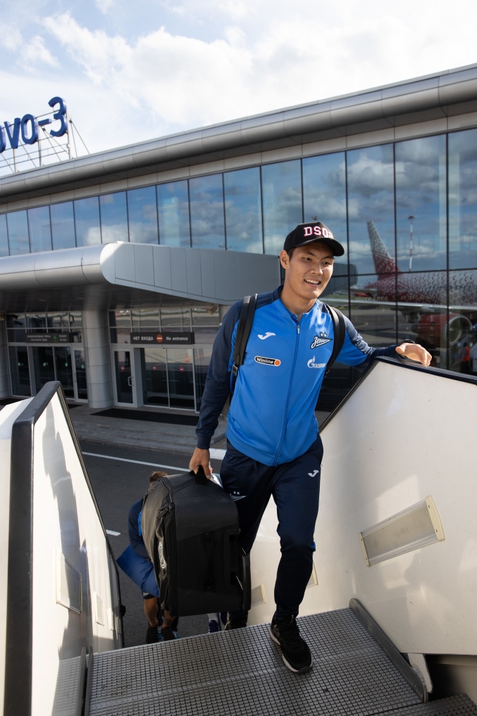 Вылет команды «Зенит» на матч с ЦСКА