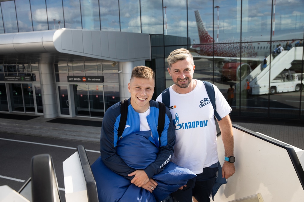 Вылет команды «Зенит» на матч с ЦСКА