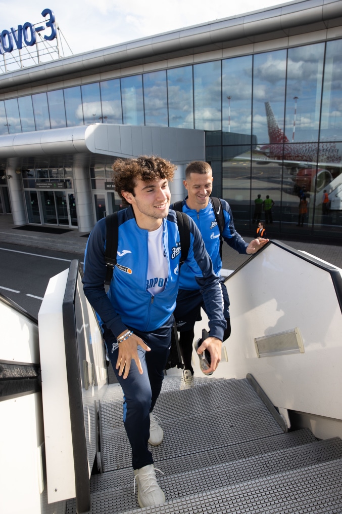 Вылет команды «Зенит» на матч с ЦСКА