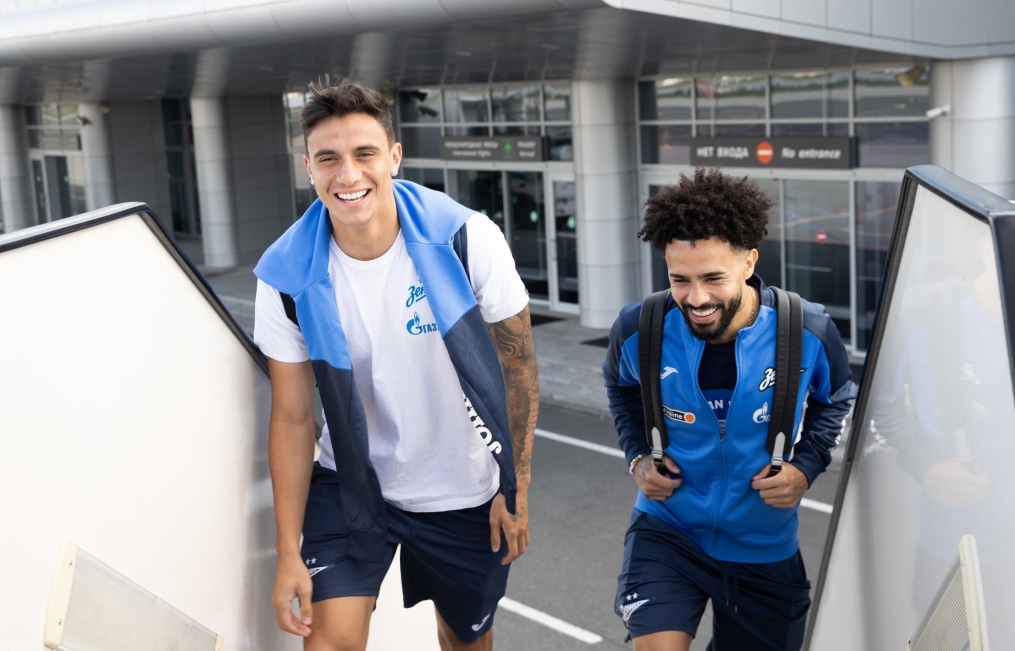 Вылет команды «Зенит» на матч с ЦСКА