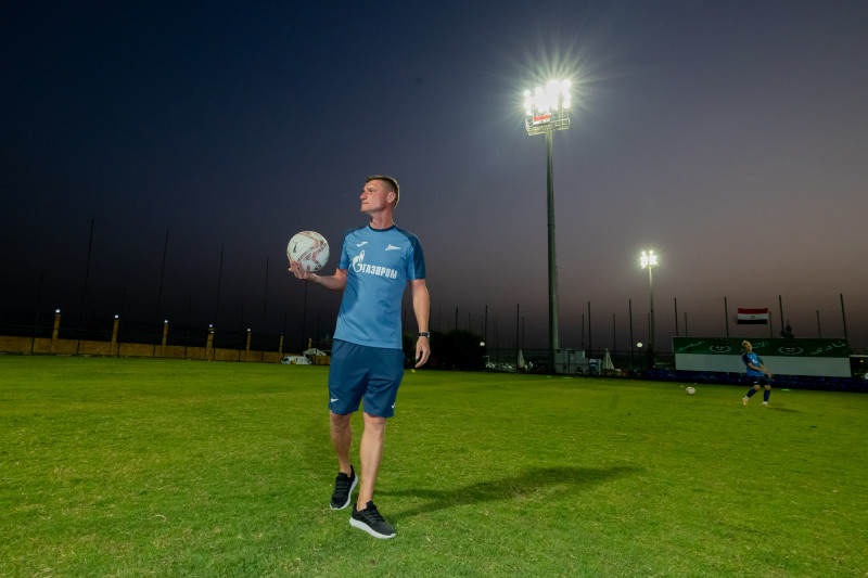 Тренировка молодежной команды «Зенит» перед матчем с ФК «Аль-Иттихад»