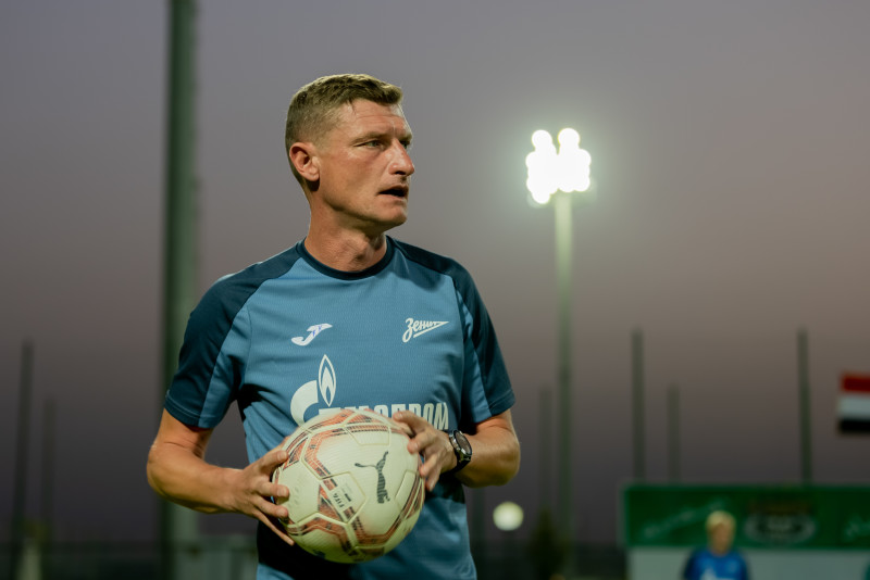 Тренировка молодежной команды «Зенит» перед матчем с ФК «Аль-Иттихад»