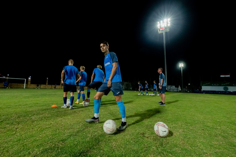 Тренировка молодежной команды «Зенит» перед матчем с ФК «Аль-Иттихад»