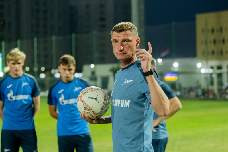 Тренировка молодежной команды «Зенит» перед матчем с ФК «Аль-Иттихад»