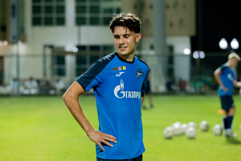 Тренировка молодежной команды «Зенит» перед матчем с ФК «Аль-Иттихад»