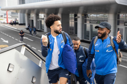 Вылет команды «Зенит» на матч с «Оренбургом»