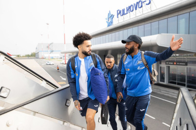 Вылет команды «Зенит» на матч с «Оренбургом»