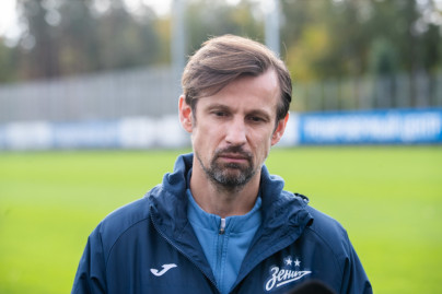 Сергей Семак на пресс-брифинге перед матчем с «Сочи»