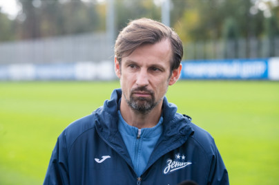 Сергей Семак на пресс-брифинге перед матчем с «Сочи»