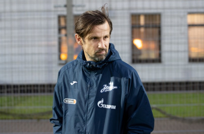 Сергей Семак на пресс-брифинге перед матчем с «Кайратом»