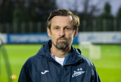 Сергей Семак на пресс-брифинге перед матчем с «Кайратом»