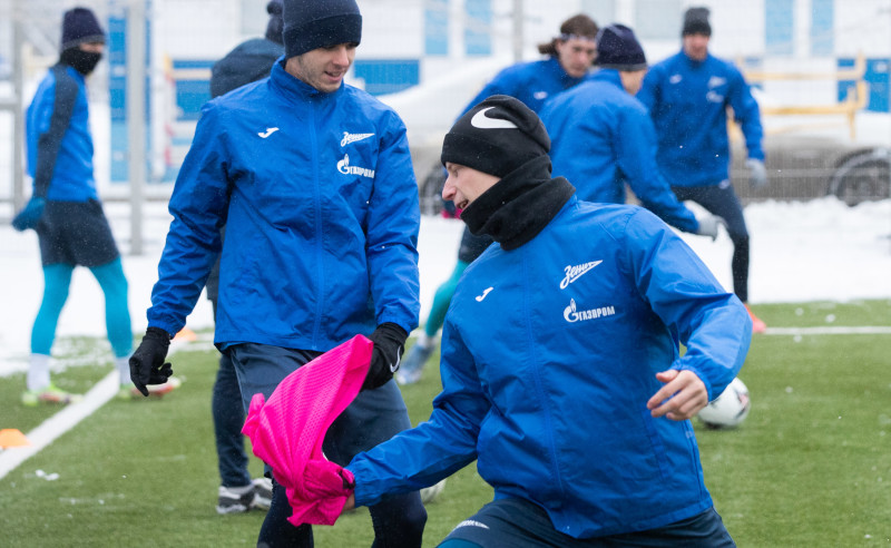 Тренировка «Зенита»-2 в Удельном парке