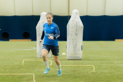 Тренировка женской команды «Зенит» в «Газпром»-Академии