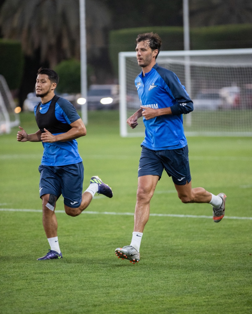 Третьи «Газпром» — тренировочные сборы  в Абу-Даби: 17 февраля, вечерняя тренировка