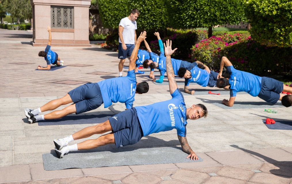 Третьи «Газпром» — тренировочные сборы  в Абу-Даби: 18 февраля, утренняя тренировка