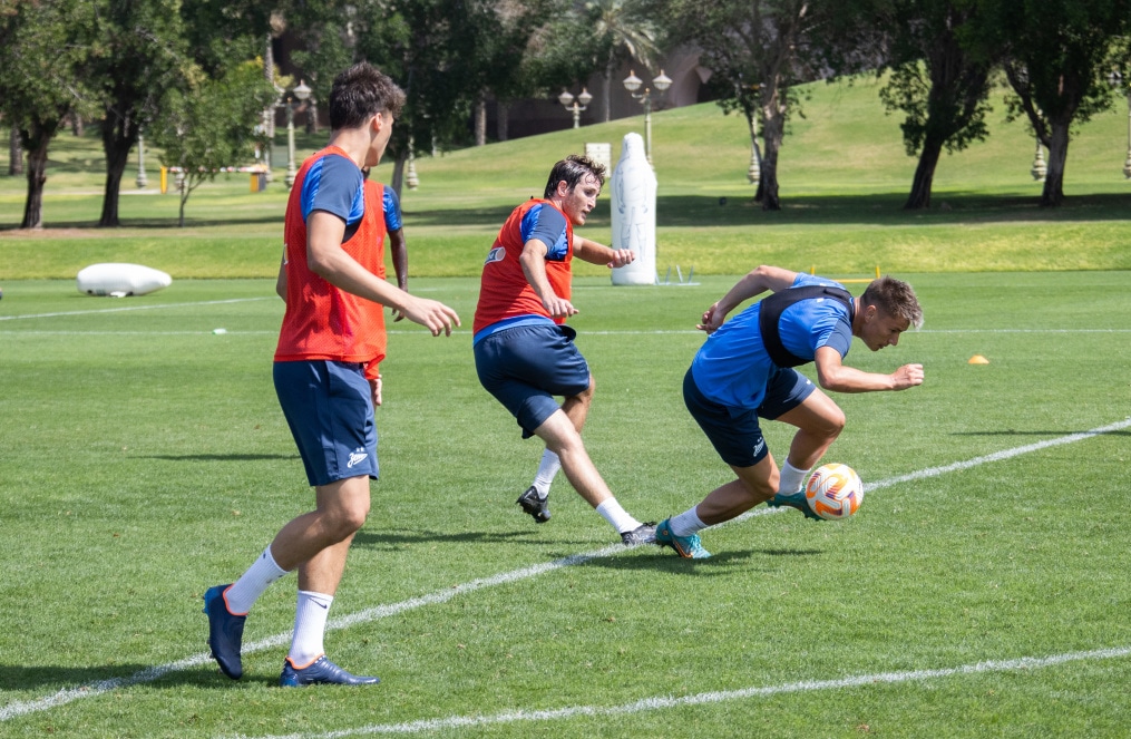 Третьи «Газпром» — тренировочные сборы  в Абу-Даби: 18 февраля, утренняя тренировка