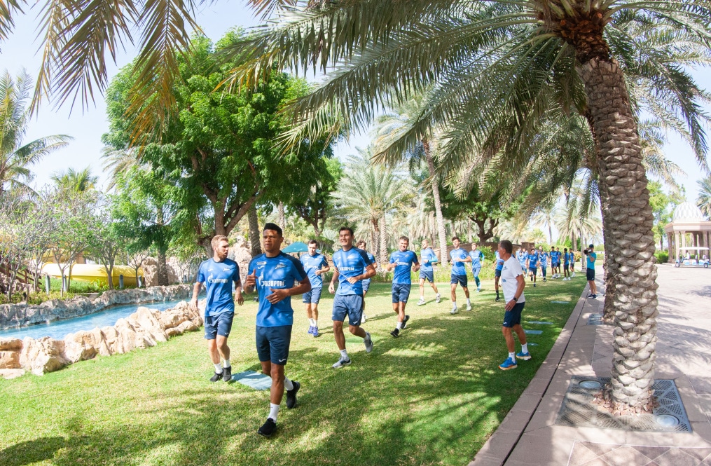 Третьи «Газпром» — тренировочные сборы  в Абу-Даби: 18 февраля, утренняя тренировка