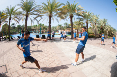 Третьи «Газпром» — тренировочные сборы  в Абу-Даби: 18 февраля, утренняя тренировка