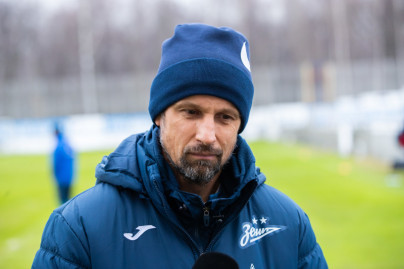 Сергей Семак на пресс-брифинге перед матчем с «Уралом»