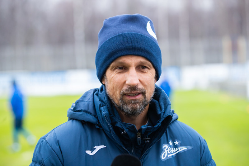 Сергей Семак на пресс-брифинге перед матчем с «Уралом»
