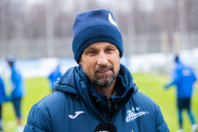 Сергей Семак на пресс-брифинге перед матчем с «Уралом»