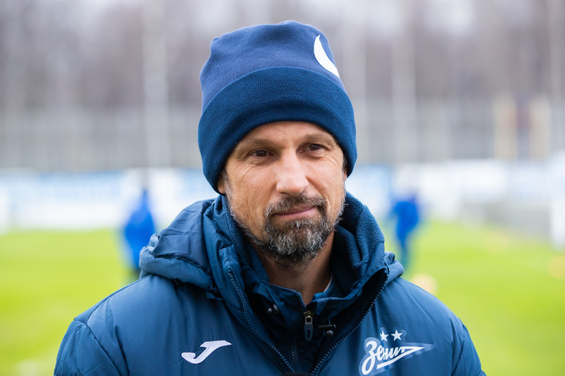 Сергей Семак на пресс-брифинге перед матчем с «Уралом»