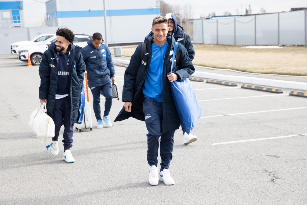 Вылет команды «Зенит» на матч с «Уралом»