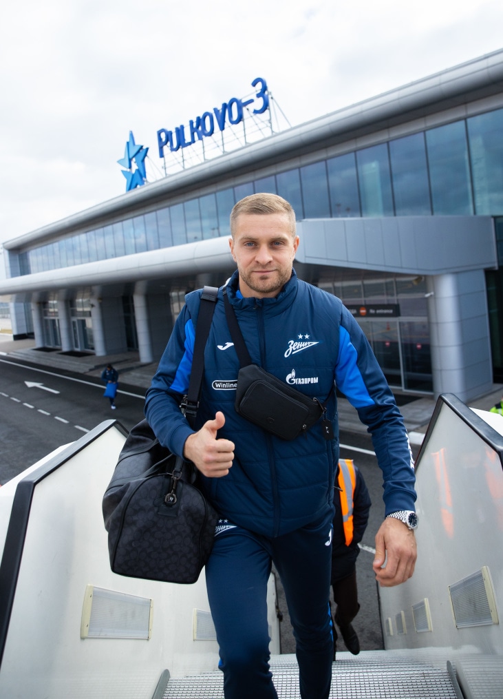 Вылет команды «Зенит» на матч с «Уралом»