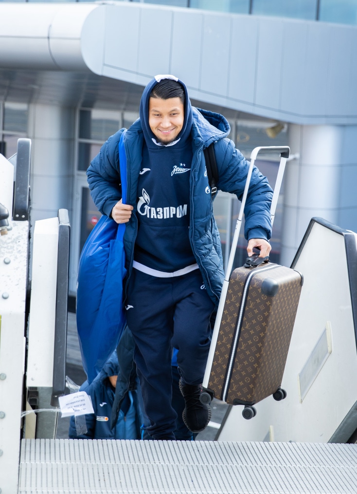 Вылет команды «Зенит» на матч с «Уралом»