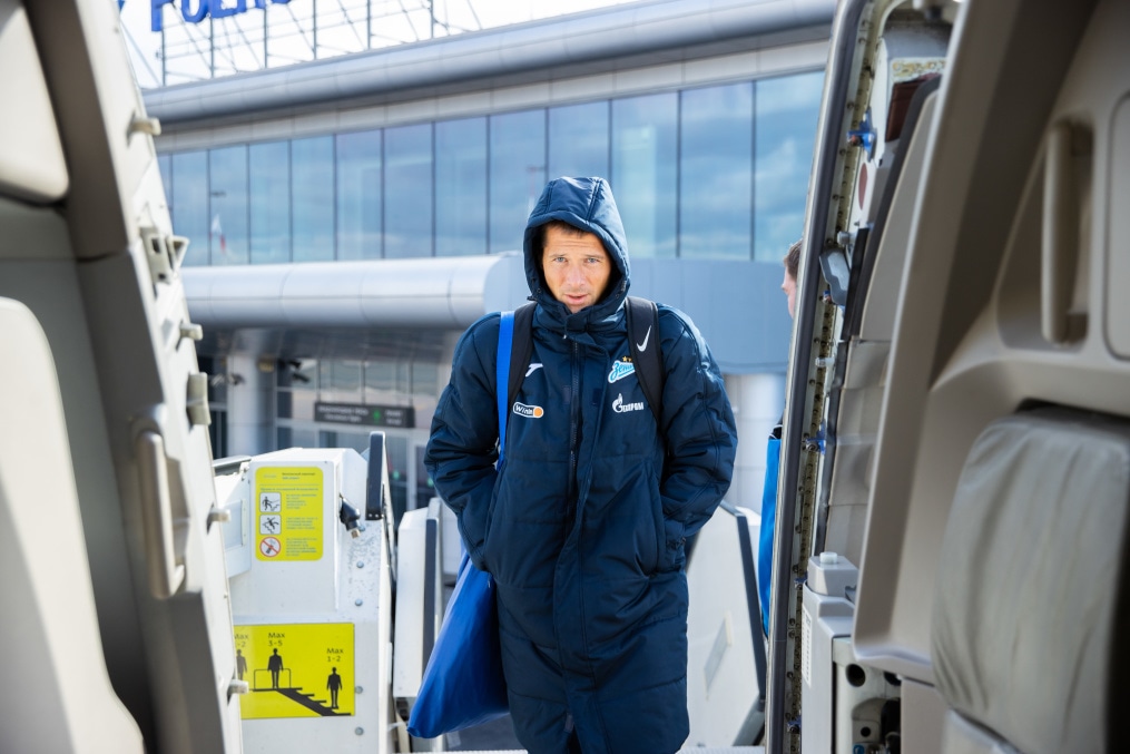 Вылет команды «Зенит» на матч с «Уралом»